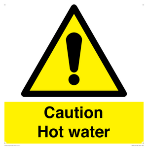 Caution Hot water
